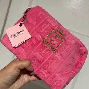 Juicy Couture Pink Embossed Cosmetic Bag
